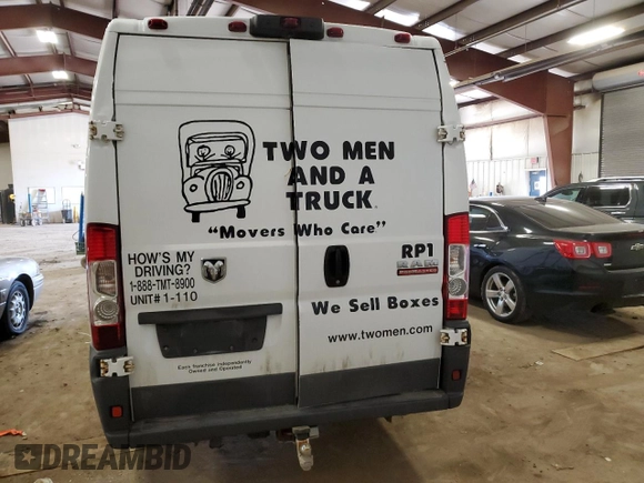 2015 Ram ProMaster Cargo with VIN 3C6URVJG7FE511292, listed as a Copart auction lot 48492015 with 117,298 mi miles and Clean Title. Bid and sale history available at carsss.com. Image 6.
