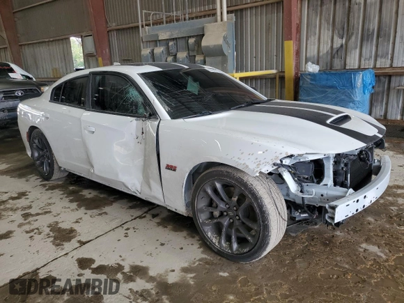 2023 Dodge Charger Scat Pack Widebody with VIN 2C3CDXGJ3PH534810, listed as a Copart auction lot 50760975 with 18,642 mi miles and Salvage Title. Bid and sale history available at carsss.com. Image 4.