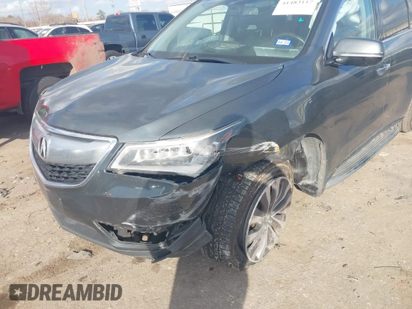 2014 Acura MDX Tech Pkg with VIN 5FRYD3H40EB017646, listed as a IAAI auction lot 41483117 with 123,667 mi miles. Bid and sale history available at carsss.com. Image 6.