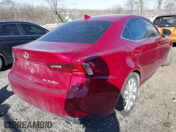 2014 Lexus IS 250 with VIN JTHCF1D22E5014925, listed as a IAAI auction lot 41580633 with 118,800 mi miles. Bid and sale history available at carsss.com. Image 4.