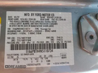 2022 Ford Mustang EcoBoost with VIN 1FA6P8TH4N5110734, listed as a Copart auction lot 51688715 with 94,122 mi miles and Non Repairable. Bid and sale history available at carsss.com. Image 13.