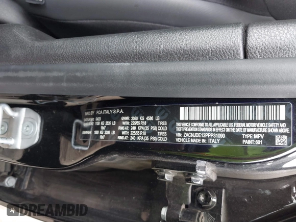 2023 Jeep Renegade Altitude with VIN ZACNJDE12PPP31090, listed as a IAAI auction lot 41805310 with 12,559 mi miles and . Bid and sale history available at DreamBid. Image 9.