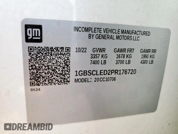 2023 Chevrolet Tahoe с VIN 1GBSCLED2PR176720, выставлен на аукционе Copart как лот 57604505 с пробегом 22 441 миль миль и Списание • Salvage title. История ставок и продаж доступна на DreamBid. Изображение 14.