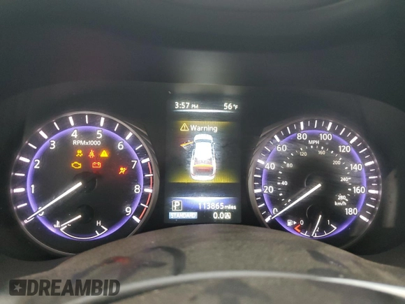 2017 Infiniti Q50 Red Sport 400 with VIN JN1FV7AP1HM851330, listed as a Copart auction lot 45291695 with 113,865 mi miles and Clean title. Bid and sale history available at DreamBid. Image 9.