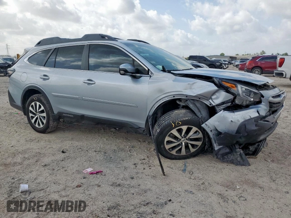 2021 Subaru Outback Premium with VIN 4S4BTADC8M3184923, listed as a Copart auction lot 61628025 with 76,408 mi miles and Salvage title. Bid and sale history available at DreamBid. Image 4.
