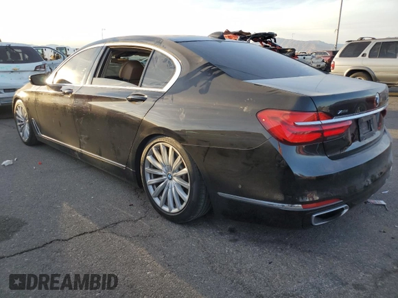 2017 BMW 7 Series 740i with VIN WBA7E2C30HG740620, listed as a Copart auction lot 85750464 with 116,850 mi miles and Salvage Title. Bid and sale history available at carsss.com. Image 2.