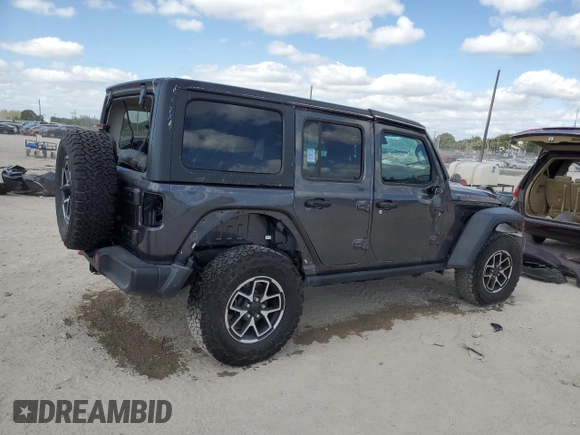 2024 Jeep Wrangler Rubicon z VIN 1C4PJXFG6RW261748, wystawiony jako Copart lot #44166485 z przebiegiem 7 911 mil mil oraz Szkoda całkowita • Salvage title. Historia ofert i sprzedaży dostępna na DreamBid. Obrazek 3.