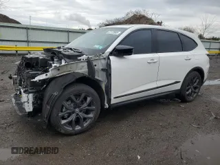 2023 Acura MDX w/A-Spec Package with VIN 5J8YE1H01PL033856, listed as a Copart auction lot 51172605 with 31,447 mi miles and Salvage title. Bid and sale history available at DreamBid. Image 1.