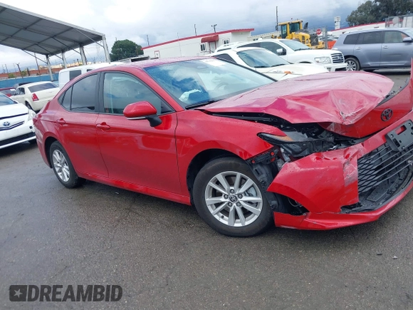 2025 Toyota Camry LE with VIN 4T1DAACK1SU048163, listed as a IAAI auction lot 41792637 with Not Provided miles and . Bid and sale history available at DreamBid. Image 13.