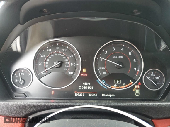 2018 BMW 4 Series 430i xDrive with VIN WBA4J3C53JBG90792, listed as a Copart auction lot 52365525 with 107,238 mi miles and Salvage Title. Bid and sale history available at DreamBid. Image 9.