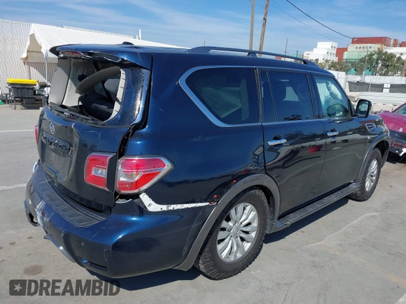 2019 Nissan Armada SL z VIN JN8AY2ND0KX008716, wystawiony jako IAAI lot #41891276 z przebiegiem 113 822 mil mil oraz . Historia ofert i sprzedaży dostępna na DreamBid. Obrazek 4.