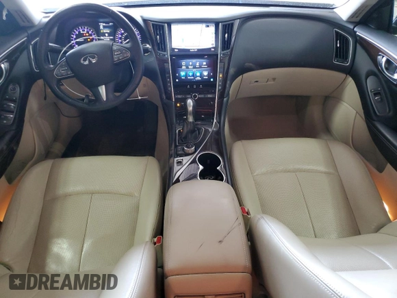 2015 Infiniti Q50 with VIN JN1BV7AR1FM422556, listed as a Copart auction lot 54864215 with 57,092 mi miles and Clean title. Bid and sale history available at DreamBid. Image 8.