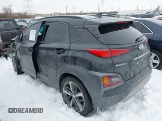 2019 Hyundai Kona Limited with VIN KM8K33A58KU240609, listed as a IAAI auction lot 41272652 with 123,045 mi miles. Bid and sale history available at carsss.com. Image 3.
