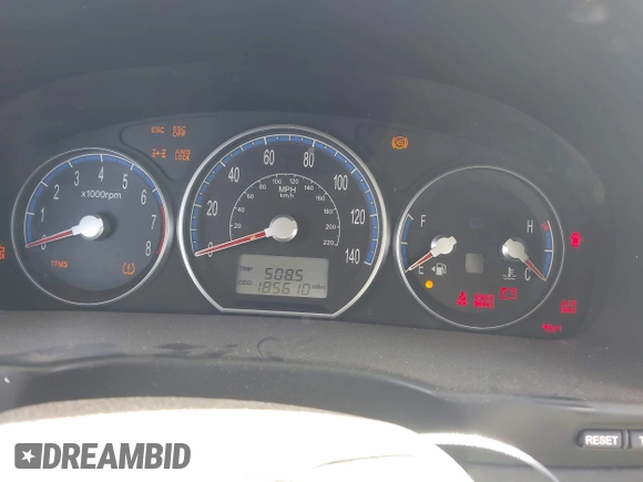 2009 Hyundai Santa Fe SE with VIN 5NMSH73EX9H318027, listed as a IAAI auction lot 42668676 with 185,610 mi miles and . Bid and sale history available at DreamBid. Image 7.