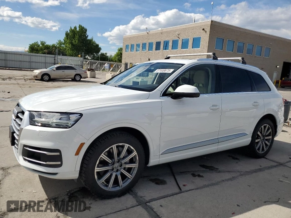 2019 Audi Q7 Premium Plus with VIN WA1LHAF75KD021660, listed as a Copart auction lot 57448675 with 70,411 mi miles and Salvage title. Bid and sale history available at DreamBid. Image 1.