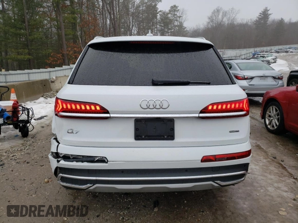 2022 Audi Q7 Premium Plus with VIN WA1LJBF70ND020124, listed as a Copart auction lot 42432685 with 36,644 mi miles and Salvage title. Bid and sale history available at DreamBid. Image 6.
