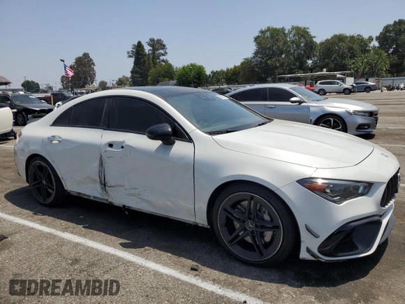 2020 Mercedes-Benz CLA 45 AMG with VIN W1K5J5DB3LN093251, listed as a Copart auction lot 55902764 with 51,442 mi miles and Salvage Title. Bid and sale history available at DreamBid. Image 4.