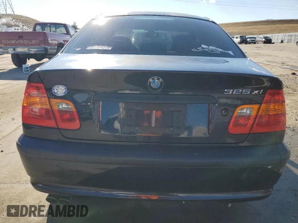 2005 BMW 3 Series 325xi with VIN WBAEU33455PR17327, listed as a Copart auction lot 80073734 with 177,760 mi miles and Salvage Title. Bid and sale history available at carsss.com. Image 6.