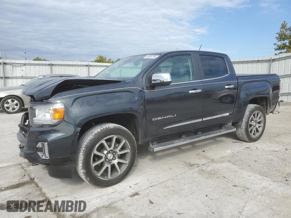 2021 GMC Canyon 4WD Denali with VIN 1GTG6EEN0M1113347, listed as a Copart auction lot 66954794 with 15,767 mi miles and Salvage Title. Bid and sale history available at carsss.com. Image 1.