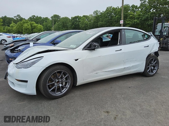 2023 Tesla Model 3 with VIN 5YJ3E1EA0PF463239, listed as a Copart auction lot 59770525 with 48,086 mi miles and Clean title. Bid and sale history available at DreamBid. Image 1.