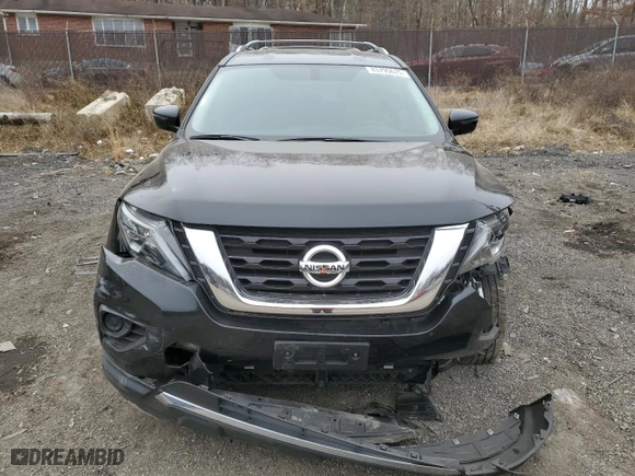 2019 Nissan Pathfinder S with VIN 5N1DR2MMXKC652671, listed as a Copart auction lot 43795675 with 81484 miles and Salvage Title. Bid and sale history available at carsss.com. Image 5.