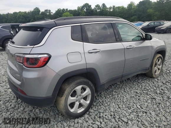 2018 Jeep Compass Latitude with VIN 3C4NJDBBXJT253193, listed as a Copart auction lot 61025465 with 80,850 mi miles and Salvage title. Bid and sale history available at DreamBid. Image 3.