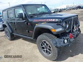 2024 Jeep Wrangler Rubicon with VIN 1C4PJXFG0RW268825, listed as a IAAI auction lot 41988213 with 19,526 mi miles. Bid and sale history available at carsss.com. Image 1.