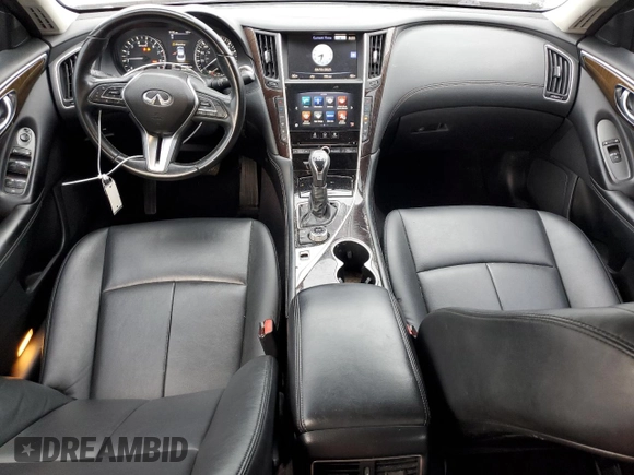 2019 Infiniti Q50 3.0t LUXE with VIN JN1EV7AP6KM517880, listed as a Copart auction lot 48670045 with 89,406 mi miles and Salvage Title. Bid and sale history available at carsss.com. Image 8.