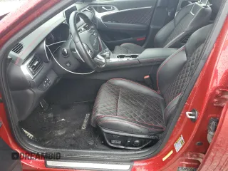 2019 Genesis G70 Dynamic with VIN KMTG34LE2KU021837, listed as a Copart auction lot 57754815 with 41,586 mi miles and Salvage title. Bid and sale history available at DreamBid. Image 7.