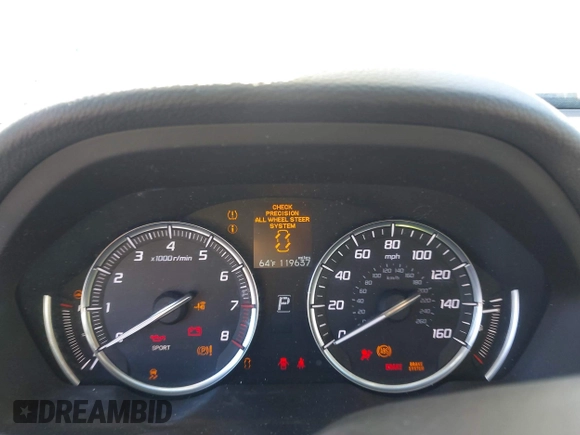 2016 Acura TLX with VIN 19UUB1F30GA007314, listed as a IAAI auction lot 42206340 with 119,637 mi miles and . Bid and sale history available at DreamBid. Image 7.
