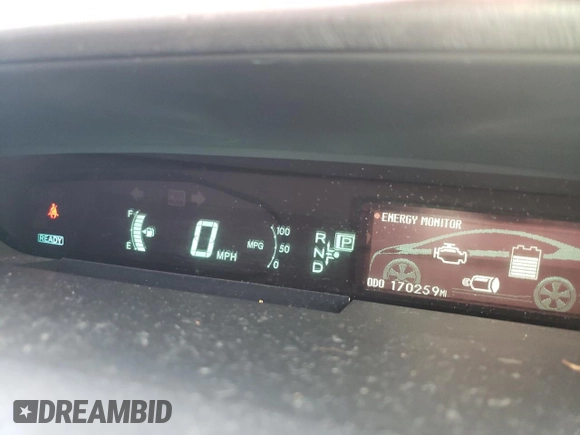 2010 Toyota Prius II with VIN JTDKN3DU2A5132786, listed as a Copart auction lot 53786535 with 170,259 mi miles and Salvage Title. Bid and sale history available at carsss.com. Image 9.