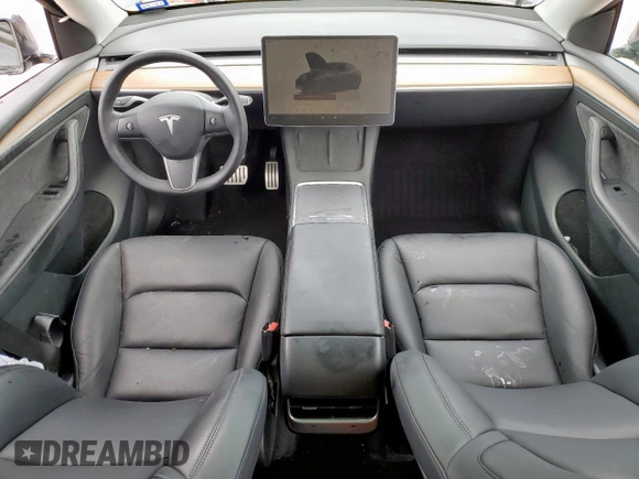 2022 Tesla Model Y Performance with VIN 7SAYGDEF1NF535286, listed as a Copart auction lot 62082545 with 16,387 mi miles and Salvage title. Bid and sale history available at DreamBid. Image 8.