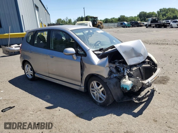 2007 Honda Fit Sport with VIN JHMGD38677S054938, listed as a Copart auction lot 63080704 with 155,754 mi miles and Salvage Title. Bid and sale history available at carsss.com. Image 4.