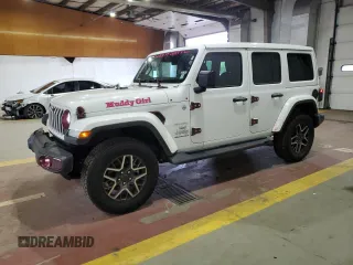 2024 Jeep Wrangler Sahara with VIN 1C4PJXEG8RW354580, listed as a Copart auction lot 64086715 with 11,721 mi miles and Salvage title. Bid and sale history available at DreamBid. Image 1.