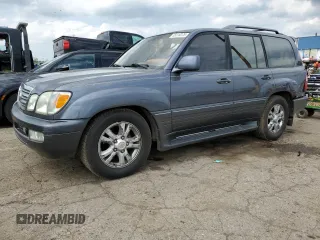 2003 Lexus LX 470 z VIN JTJHT00W733523370, wystawiony jako Copart lot #55516375 z przebiegiem 157 862 mil mil oraz Czysty tytuł • Clean title. Historia ofert i sprzedaży dostępna na DreamBid. Obrazek 1.