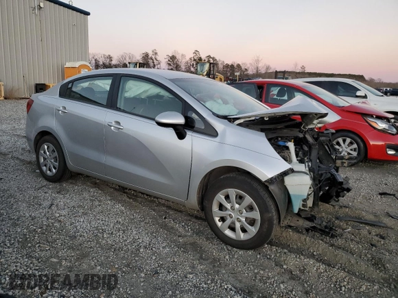 2015 Kia Rio LX with VIN KNADM4A33F6521898, listed as a Copart auction lot 47700235 with 45,262 mi miles and Salvage Title. Bid and sale history available at carsss.com. Image 4.