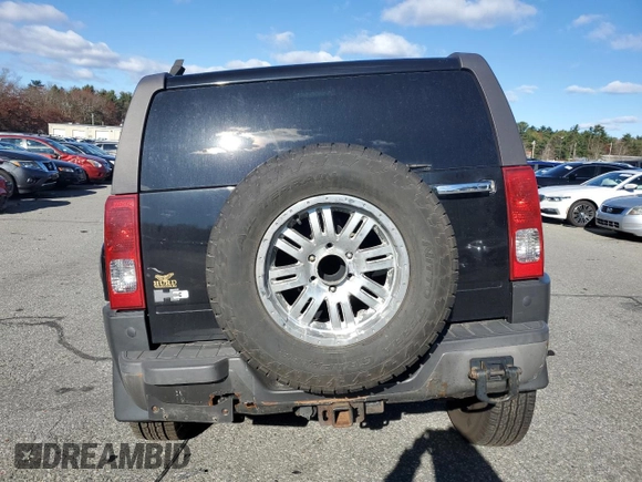 2007 Hummer H3 SUV with VIN 5GTDN13E678190035, listed as a Copart auction lot 80236004 with 229,860 mi miles and Salvage Title. Bid and sale history available at DreamBid. Image 6.