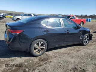 2021 Nissan Sentra SV with VIN 3N1AB8CV5MY225873, listed as a Copart auction lot 52103995 with 25,362 mi miles and Salvage Title. Bid and sale history available at DreamBid. Image 3.