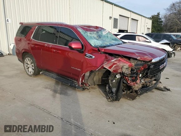 2022 GMC Yukon SLE with VIN 1GKS2AKD5NR125219, listed as a Copart auction lot 42339335 with 43,925 mi miles and Salvage Title. Bid and sale history available at carsss.com. Image 4.
