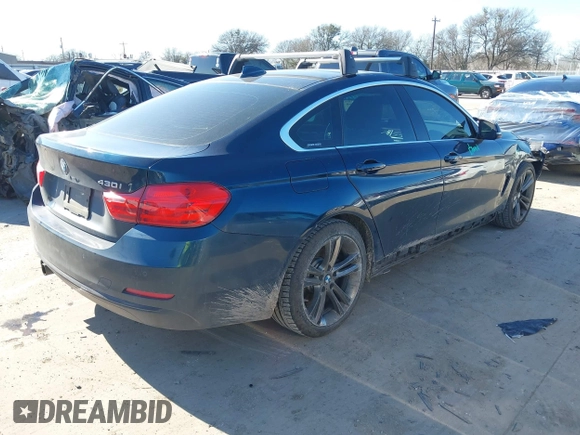 2017 BMW 4 Series 430i with VIN WBA4F7C38HG789545, listed as a IAAI auction lot 41654766 with 107,008 mi miles and . Bid and sale history available at carsss.com. Image 4.