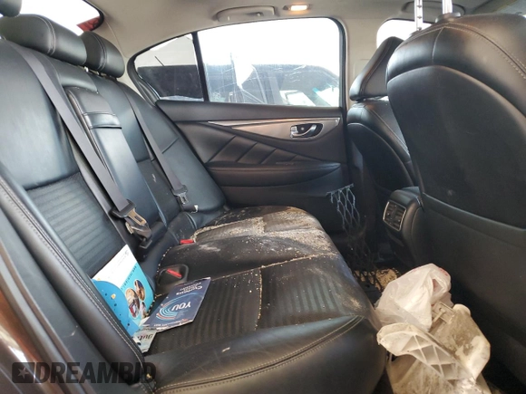 2015 Infiniti Q50 with VIN JN1BV7AP4FM335961, listed as a Copart auction lot 61829295 with 130,327 mi miles and Salvage title. Bid and sale history available at DreamBid. Image 10.