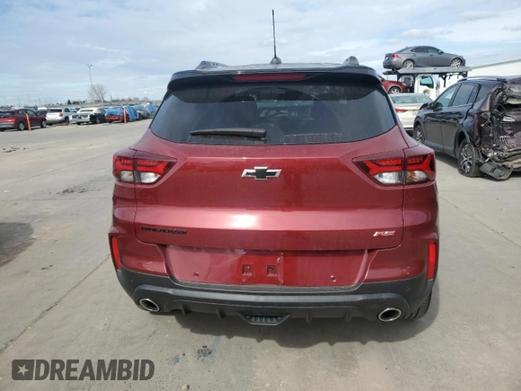 2023 Chevrolet TrailBlazer RS with VIN KL79MTSLXPB069701, listed as a Copart auction lot 47890305 with 16,539 mi miles and Salvage Title. Bid and sale history available at DreamBid. Image 6.