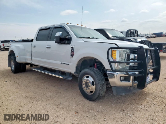 2017 Ford F-350 Lariat with VIN 1FT8W3DT8HEC08097, listed as a Copart auction lot 57352915 with 169,704 mi miles and Salvage title. Bid and sale history available at DreamBid. Image 4.