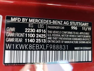 2020 Mercedes-Benz C 300 with VIN W1KWK8EBXLF988831, listed as a Copart auction lot 73418094 with 12,283 mi miles and Salvage Title. Bid and sale history available at DreamBid. Image 13.