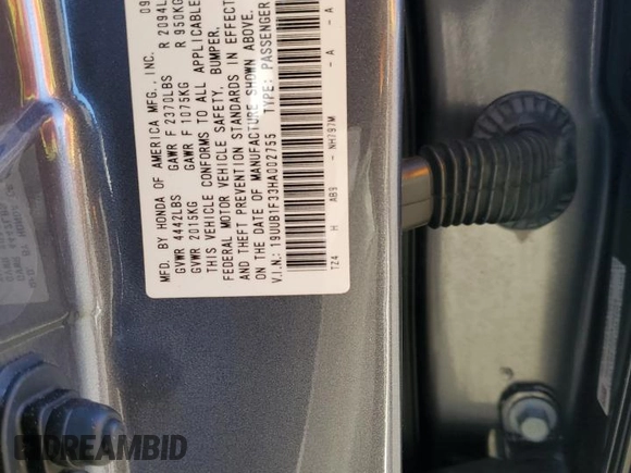 2017 Acura TLX with VIN 19UUB1F33HA002755, listed as a Copart auction lot 41711975 with 108,262 mi miles and Salvage Title. Bid and sale history available at carsss.com. Image 12.