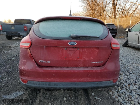 2015 Ford Focus Titanium with VIN 1FADP3N2XFL328466, listed as a Copart auction lot 43372935 with 81,189 mi miles and Salvage Title. Bid and sale history available at carsss.com. Image 6.
