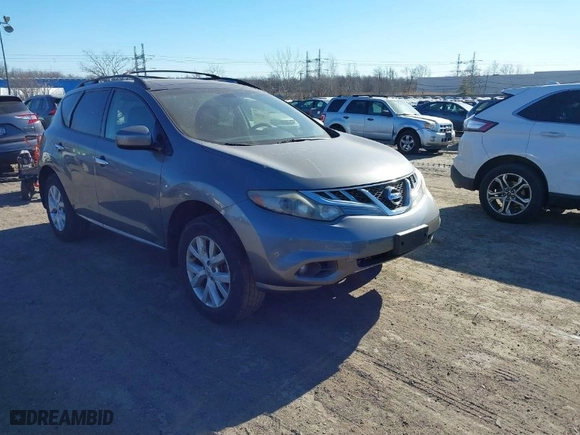 2013 Nissan Murano SL with VIN JN8AZ1MW5DW303278, listed as a IAAI auction lot 41407440 with 117,735 mi miles. Bid and sale history available at carsss.com. Image 1.