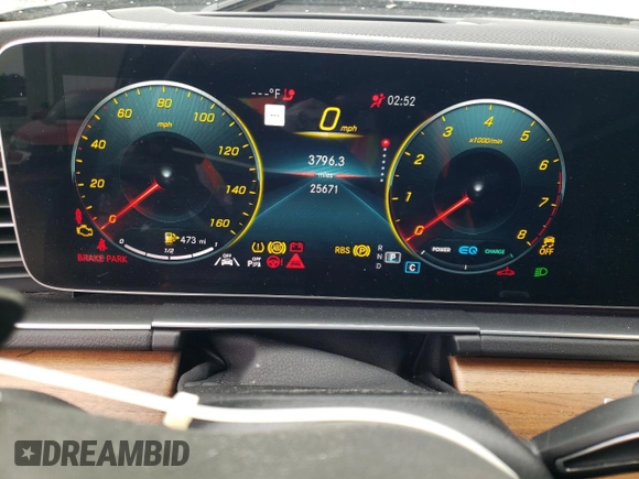 2022 Mercedes-Benz GLS 450 with VIN 4JGFF5KE1NA660141, listed as a Copart auction lot 48505284 with 25,671 mi miles and . Bid and sale history available at DreamBid. Image 9.