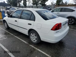2001 Honda Civic DX with VIN 2HGES16281H614582, listed as a Copart auction lot 44421255 with 257,612 mi miles and Salvage Title. Bid and sale history available at carsss.com. Image 2.