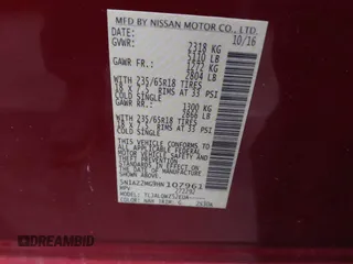 2017 Nissan Murano S with VIN 5N1AZ2MG9HN107961, listed as a IAAI auction lot 41838283 with 51,455 mi miles and . Bid and sale history available at carsss.com. Image 9.